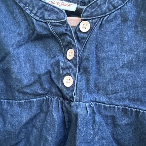 NWOT Cat & Jack 2T Girls Denim Long Sleeve Blouse Top - Picture 2 of 4